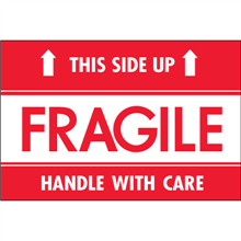 3" x 5" Fragile This Side Up HWC Labels 500ct Roll