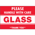 2" x 3" Glass Handle With Care Labels