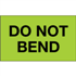 3" x 5" Do Not Bend Fluorescent Green Labels