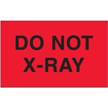 3" x 5" Do Not X-Ray Fluorescent Red Labels 500ct roll