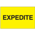 3" x 5" Expedite Fluorescent Yellow Labels 500ct Roll