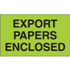 3" x 5" Export Papers Enclosed Fluorescent Green Labels 500ct Roll