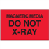 3" x 5" Magnetic Media Do Not X-Ray Fluorescent Red Labels