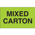 3" x 5" Mixed Carton Fluorescent Green Labels 500ct Roll
