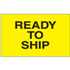 3" x 5" Ready to Ship Fluorescent Yellow Labels