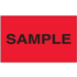 3" x 5" Sample Fluorescent Red Labels