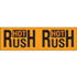 3" x 10" Hot Rush - Fluorescent Orange Labels