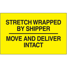 3 x 5 Stretch Wrapped By Shipper Labels 500ct Roll