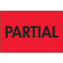 2" x 3" Partial Fluorescent Red Labels