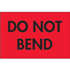 2" x 3" Do Not Bend - Fluorescent Red Labels
