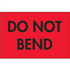 2" x 3" Do Not Bend Fluorescent Red Labels