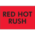 2" x 3" Red Hot Rush Fluorescent Red Labels