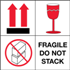 4" x 4" Fragile - Do Not Stack Labels