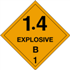 4" x 4" 1.4 Explosive B 1 Shipping Labels