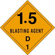 4" x 4" 1.5 - Blasting Agent - D 1 Labels