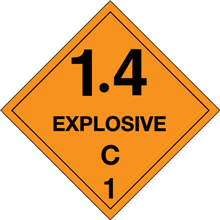 4" x 4" Explosive 1.4C - 1 Shipping Labels