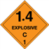4" x 4" Explosive 1.4C - 1 Shipping Labels