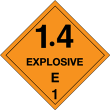 4" x 4" Explosive 1.4E - 1 Shipping Labels