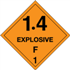 4" x 4" Explosive 1.4F - 1 Shipping Labels