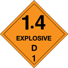 4" x 4" Explosive 1.4D - 1 Shipping Labels