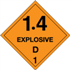 4" x 4" Explosive 1.4D - 1 Shipping Labels