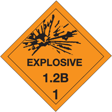 4" x 4" Explosive 1.2B - 1 Shipping Labels