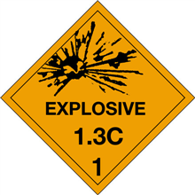 4" x 4" Explosive 1.3C - 1 Shipping Labels