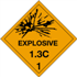 4" x 4" Explosive 1.3C - 1 Shipping Labels