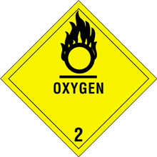 4" x 4" Oxygen Labels 500ct Roll