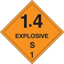 4" x 4" 1.4 Explosive S 1 Shipping Labels