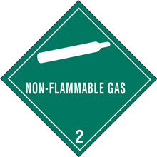 4" x 4" Non-Flammable Gas 2 Labels 500ct Roll