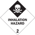 4" x 4" Inhalation Hazard 2 Labels 500ct Roll