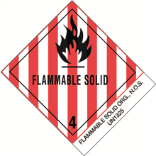 4" x 5" Flammable Solids, N.O.S. Labels