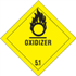 4" x 4" Oxidizer 5.1 Labels 500ct Roll