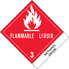 4" x 4 3/4" Methanol Labels