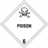 4" x 4" Poison - 6 Labels