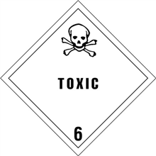 4" x 4" Toxic 6 Labels 500ct Roll