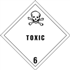 4" x 4" Toxic - 6 Labels