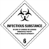 4" x 4" Infectious Substance - 6 Labels