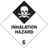 4" x 4" Inhalation Hazard - 6 Labels 500ct Roll