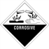 4" x 4" Corrosive Labels