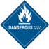 4" x 4" Dangerous When Wet Labels