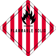 4" x 4" Flammable Solid Labels