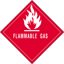 4" x 4" Flammable Gas Labels