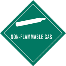 4" x 4" Non-Flammable Gas Labels