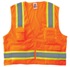 Hi-Viz Orange Class 2 Vest, 2 Reflective Tape, 6 Pockets