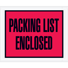 4-1/2" x 6" Red Packing List Enclosed Envelopes 1000ct