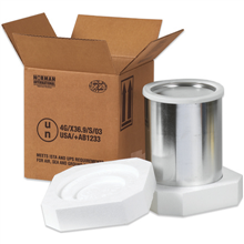 Two 1-Quart Foam Hazmat Shipper Kit, 10-1/4" x 5-1/8" x 6-3/16"