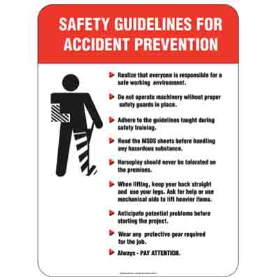 Safety Guidelines for Accident Prevention - Safety Poster