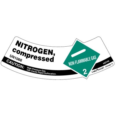 UN 1066 Nitrogen Compressed Shoulder Label